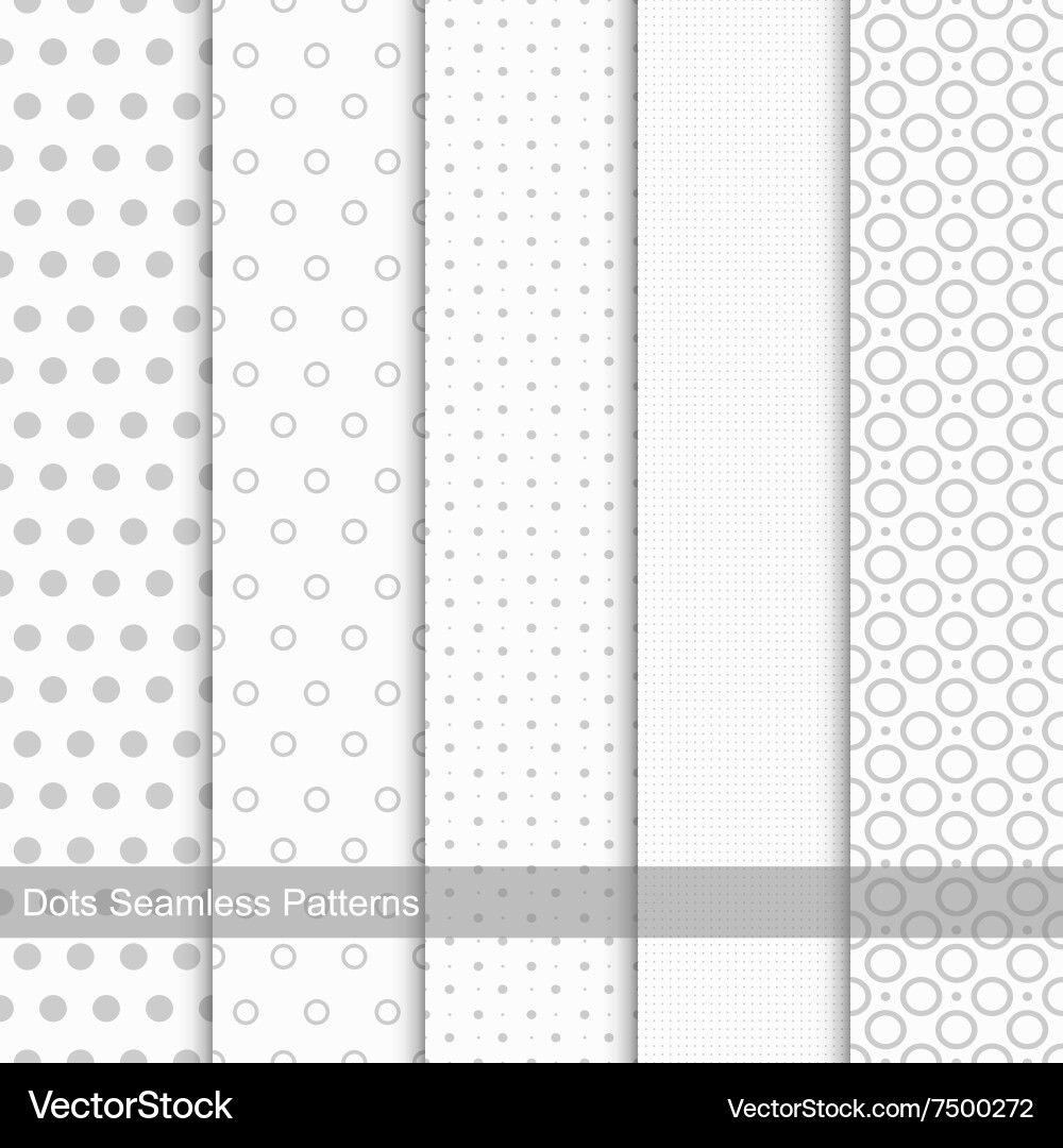 Seamless Circle & Dot Patterns vector image