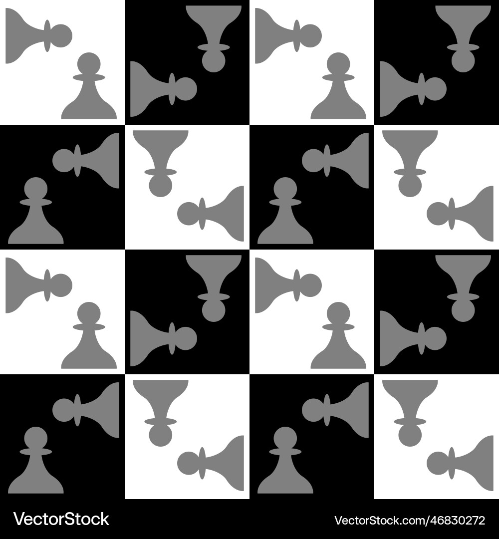 Seamless pattern with chess pawn endless Seamless pattern with chess pawn endless vector image
