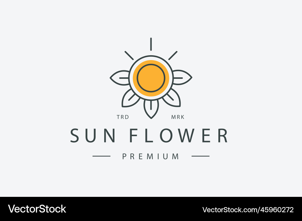 Sun flower Royalty Free Vector Image - VectorStock