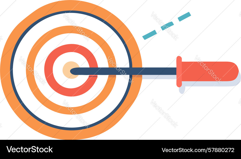 Target with arrow icon for goal setting design Vector Image