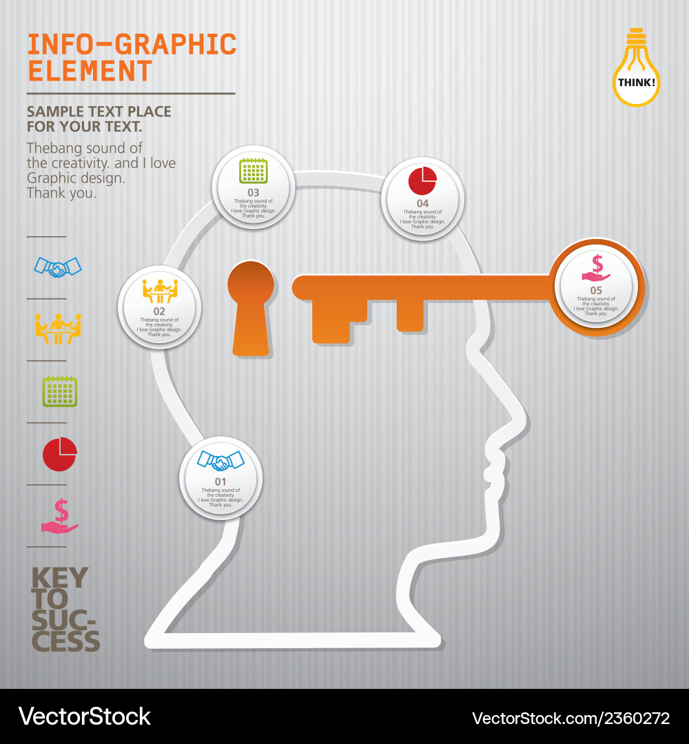 Template for your business presentation with text vector image