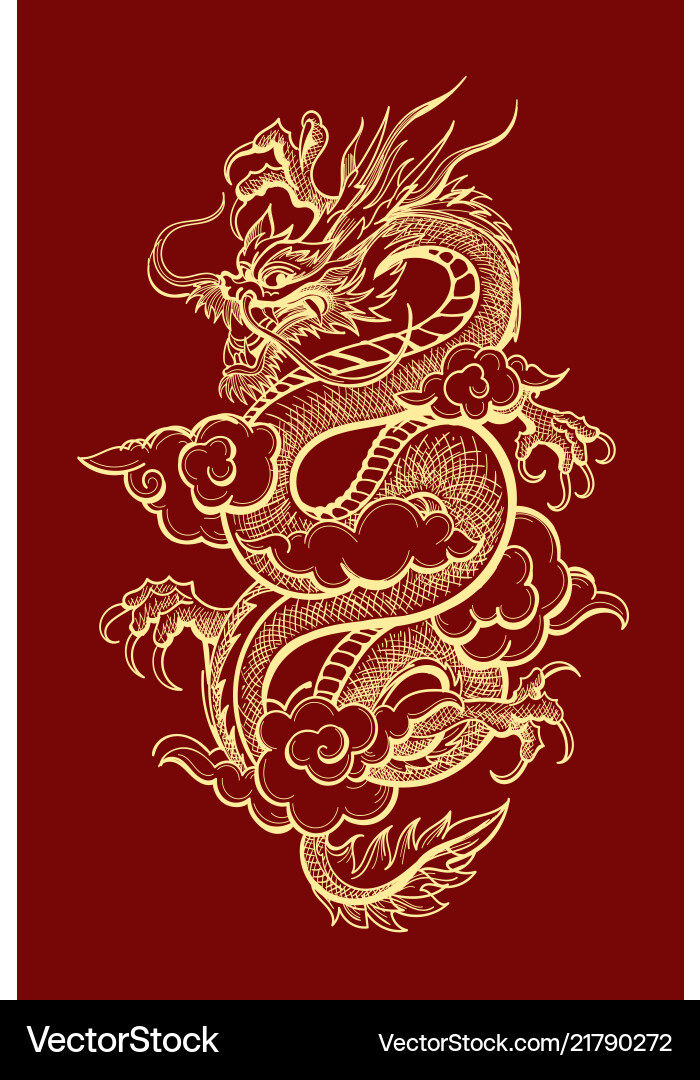 Traditional chinese dragon Royalty Free Vector Image