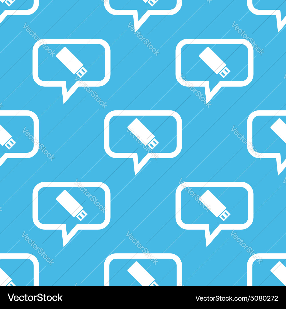 Usb stick message pattern vector image