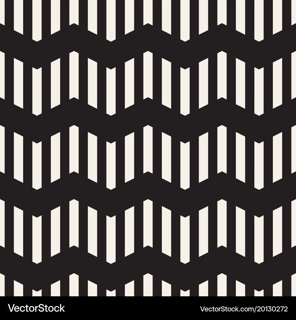 Zigzag Line Pattern - Monochrome vector image