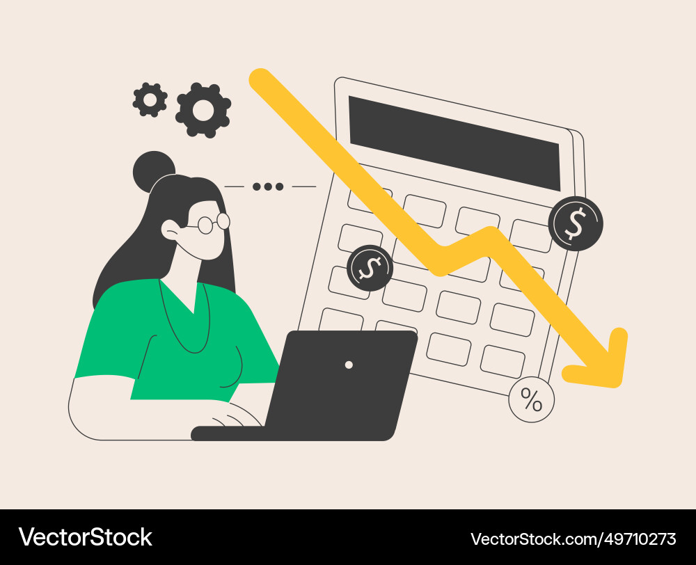 Calculating loss abstract concept Calculating loss abstract concept vector image