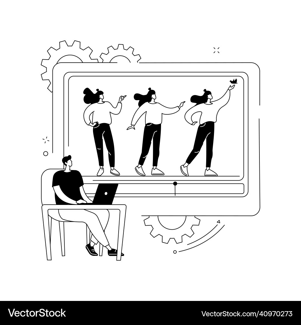 Computer animation abstract concept Vector Image