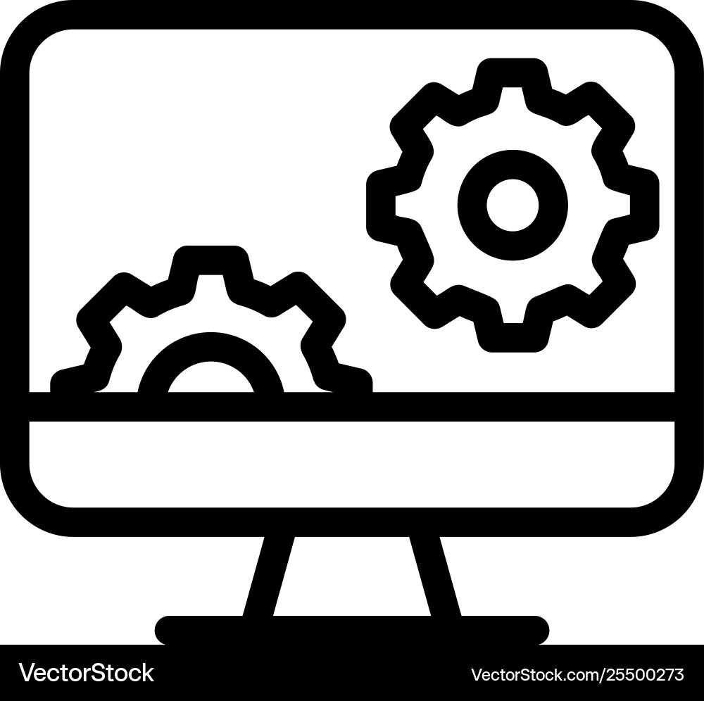 Computer setting Vector Image