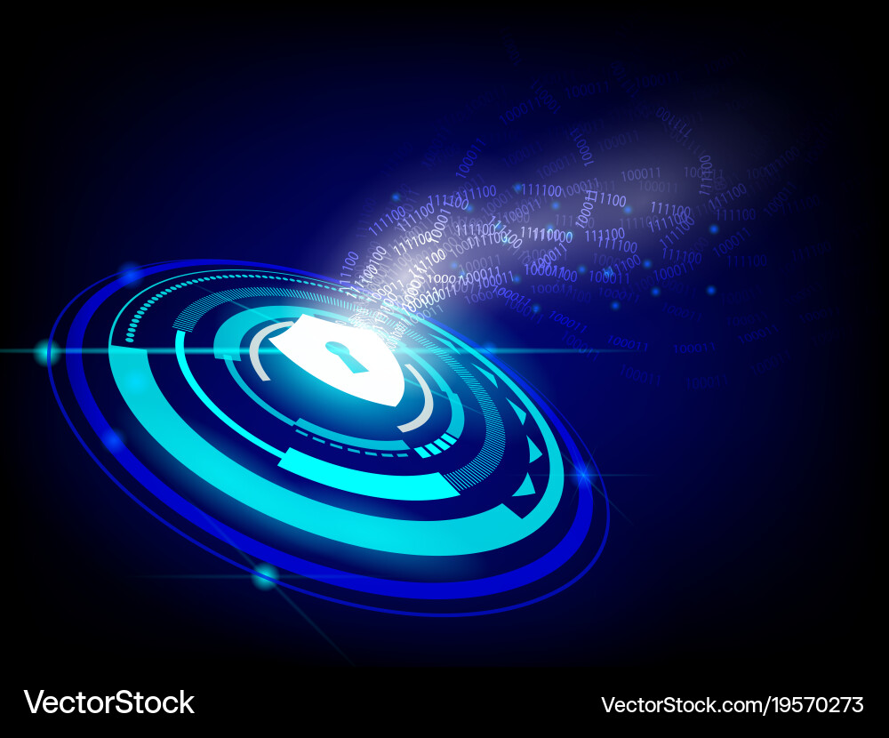 Cyber Security Digital Shield Royalty Free Vector Image
