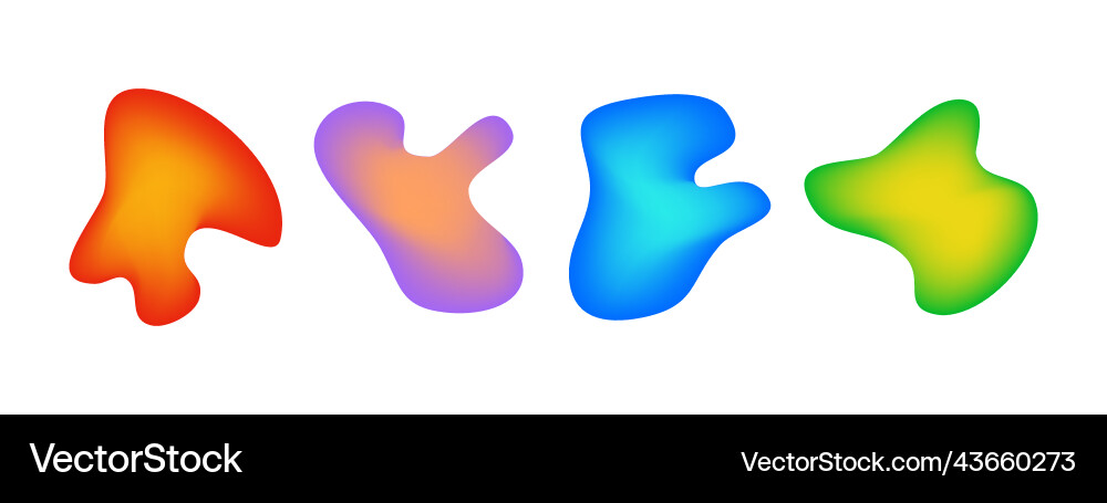 Gradient liquid blob shapes Gradient liquid blob shapes vector image