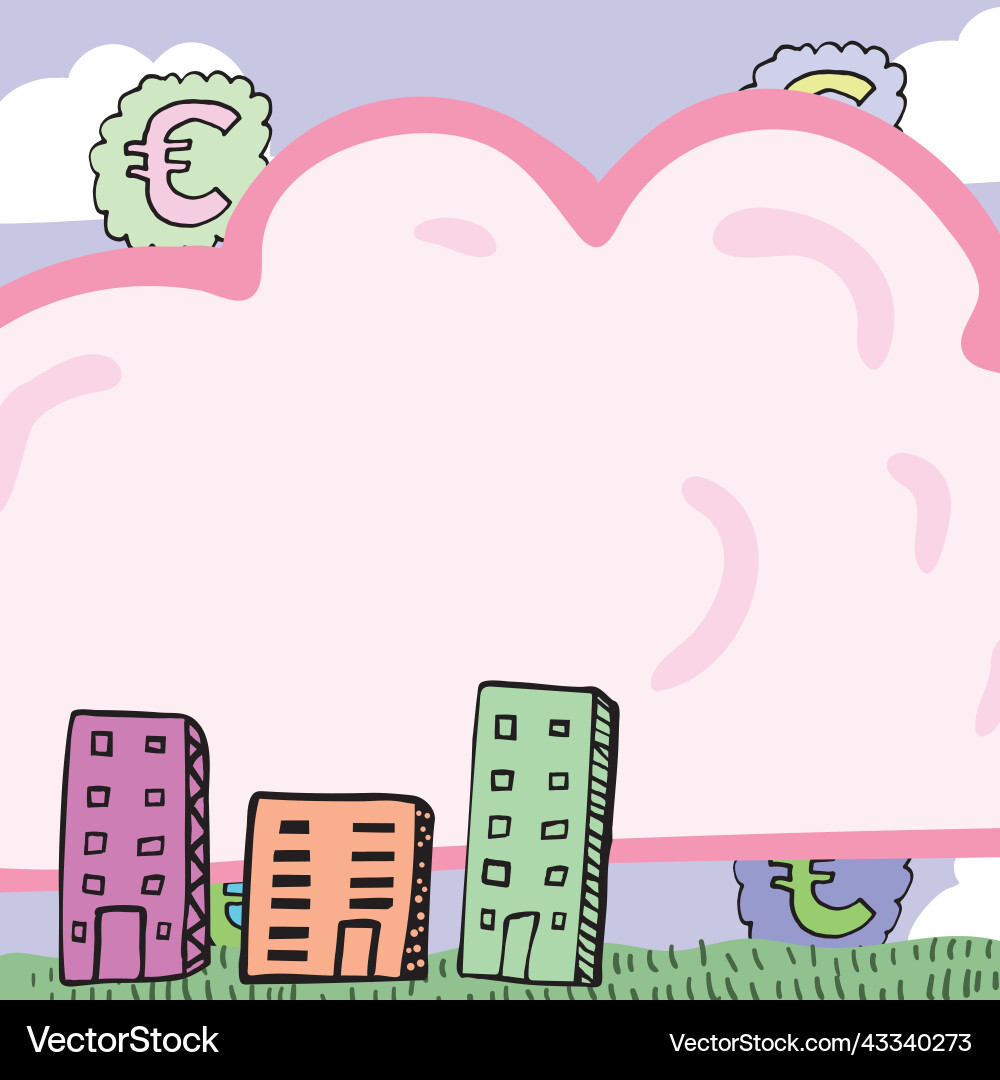 Important message written in shape of cloud Important message written in shape of cloud vector image