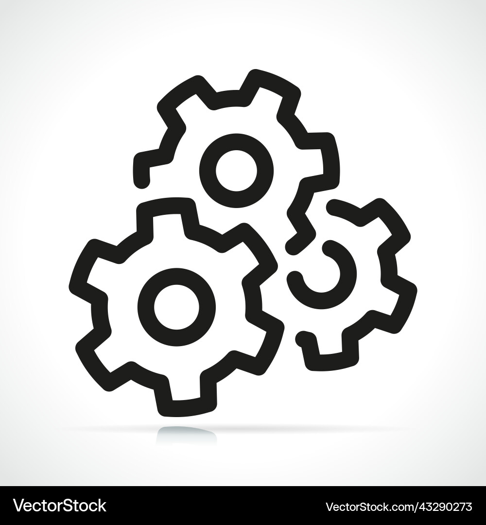 Mechanism or engineering line icon vector image