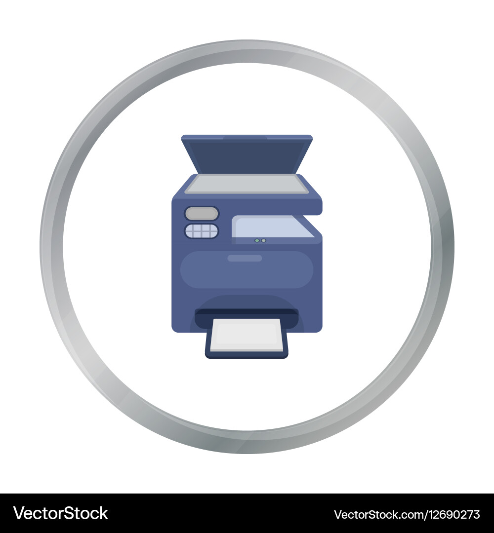 Multi-function printer in cartoon style isolated vector image