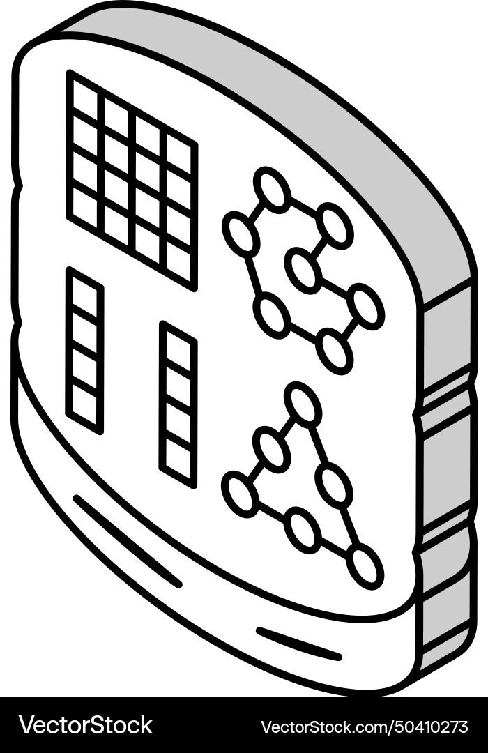Nosql database isometric icon Nosql database isometric icon Vector Image