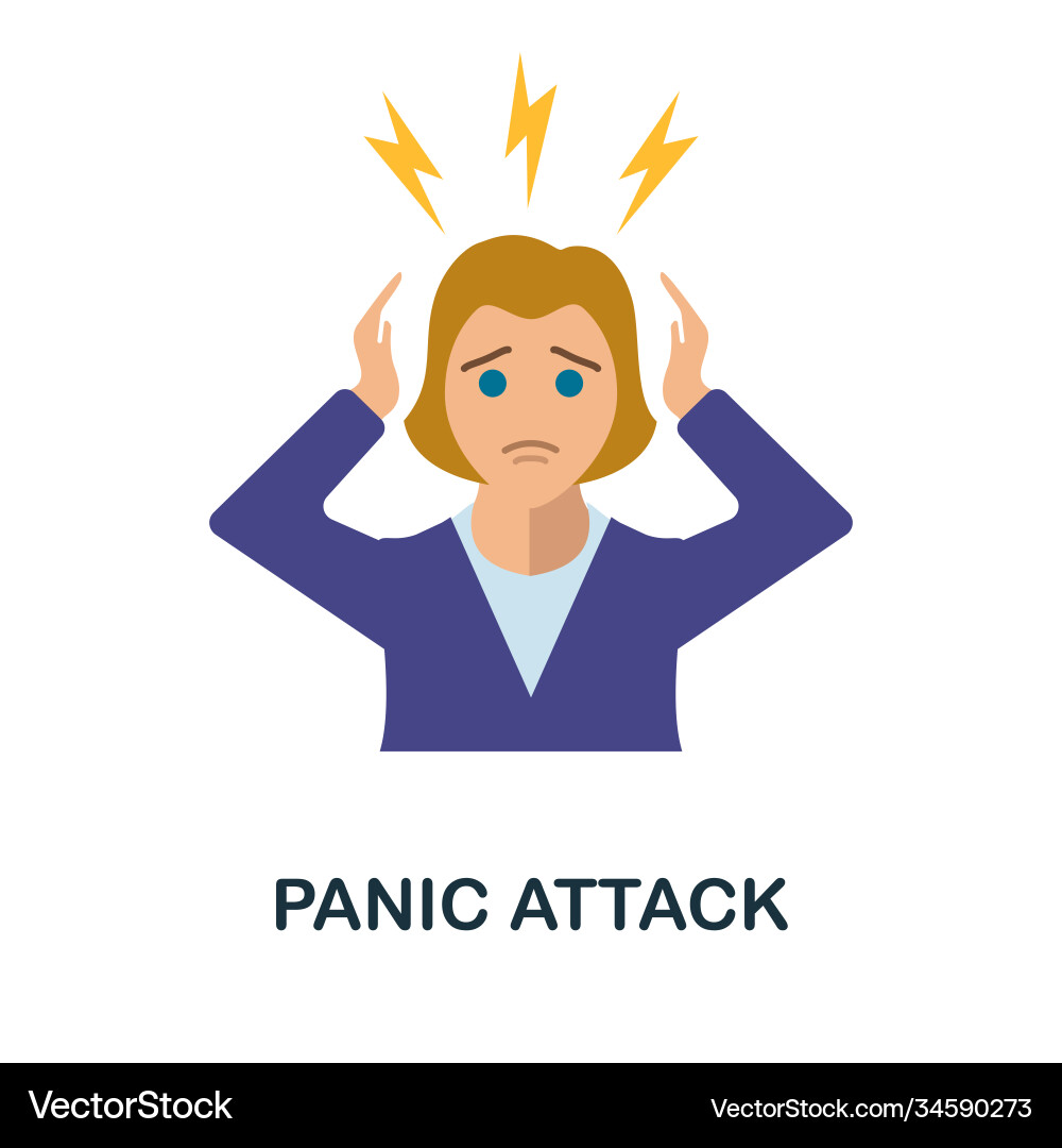 Panic attack icon simple element from critical Vector Image