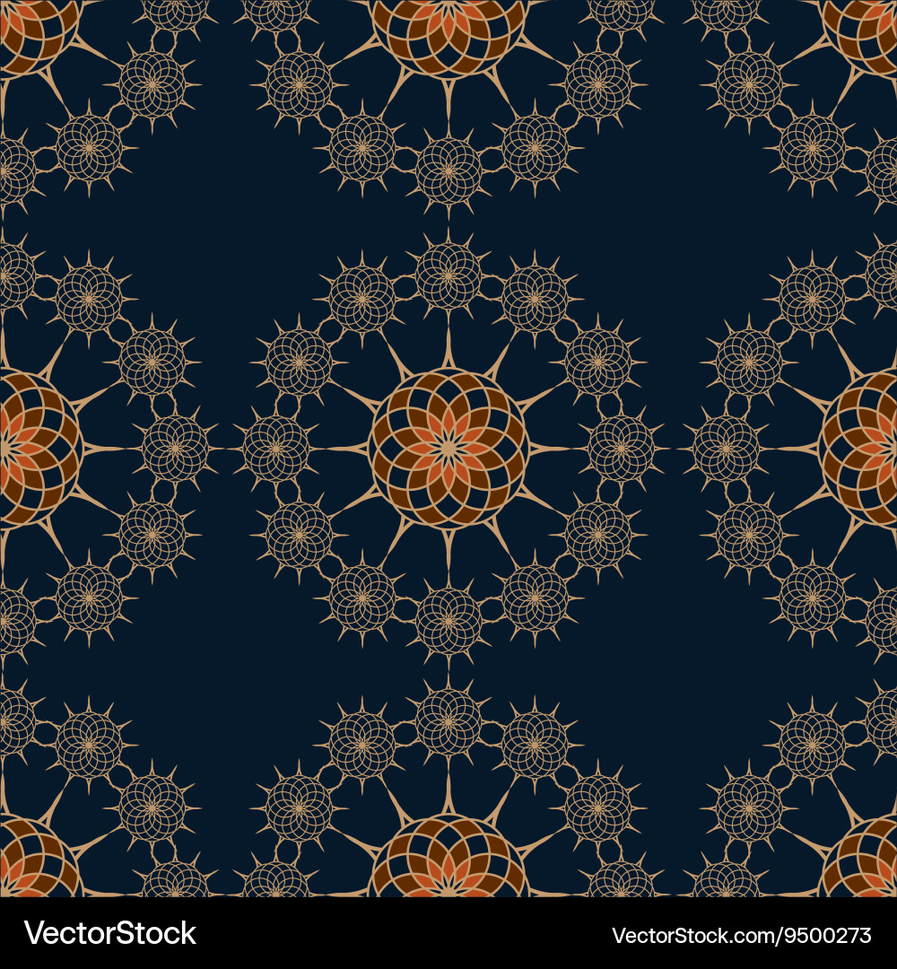 Seamless pattern on a red background vector image
