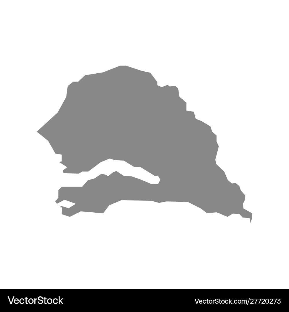 Senegal map in white background Royalty Free Vector Image