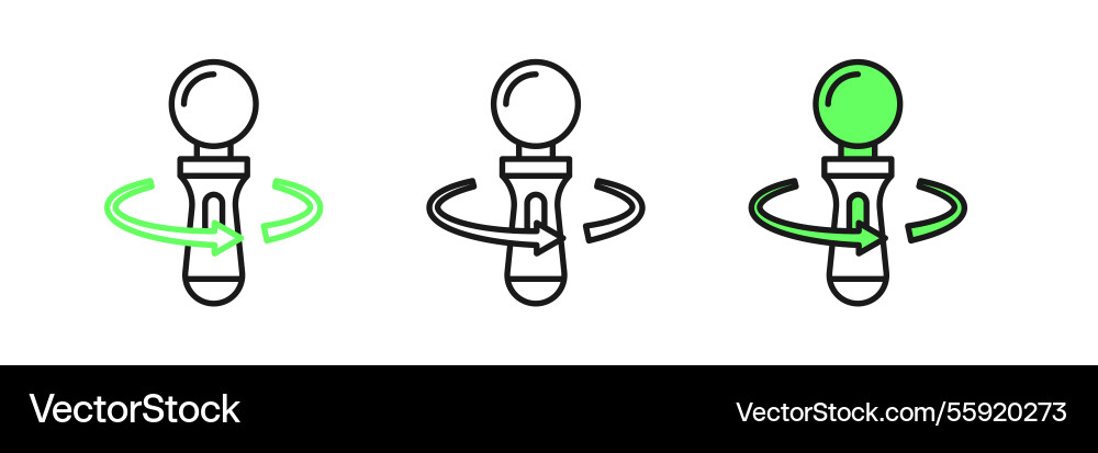 Set line vr controller game icon isolated Set line vr controller game icon isolated vector image