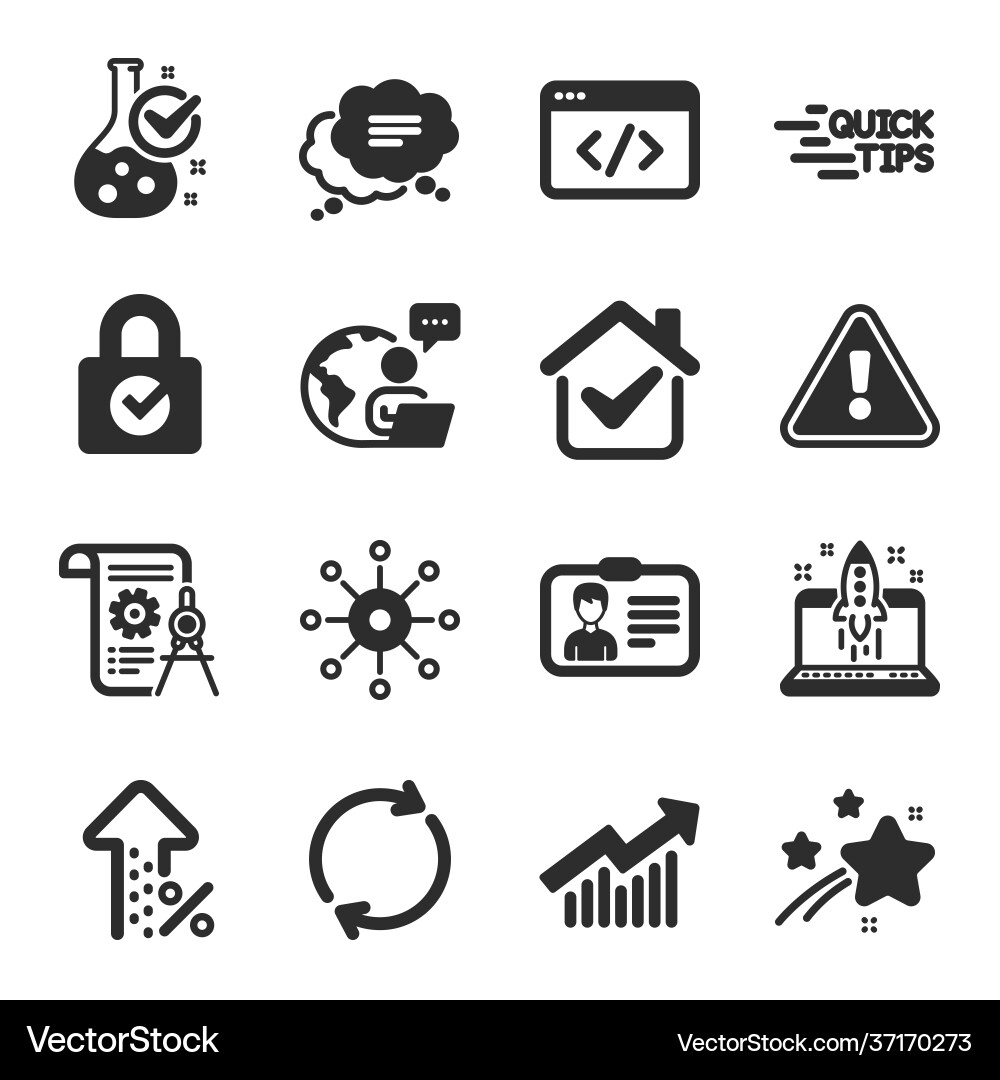 Set technology icons such as text message Set technology icons such as text message Vector Image