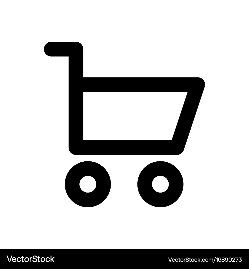 Shopping cart linear icon web vector image