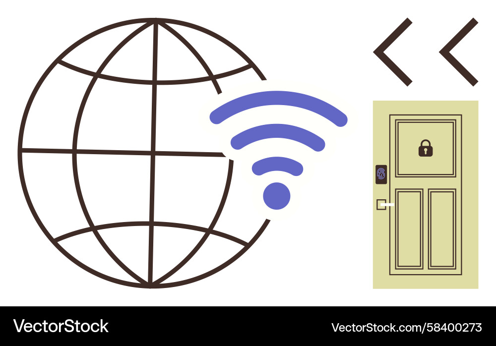 Smart Connectivity & Secure Access Vector Image