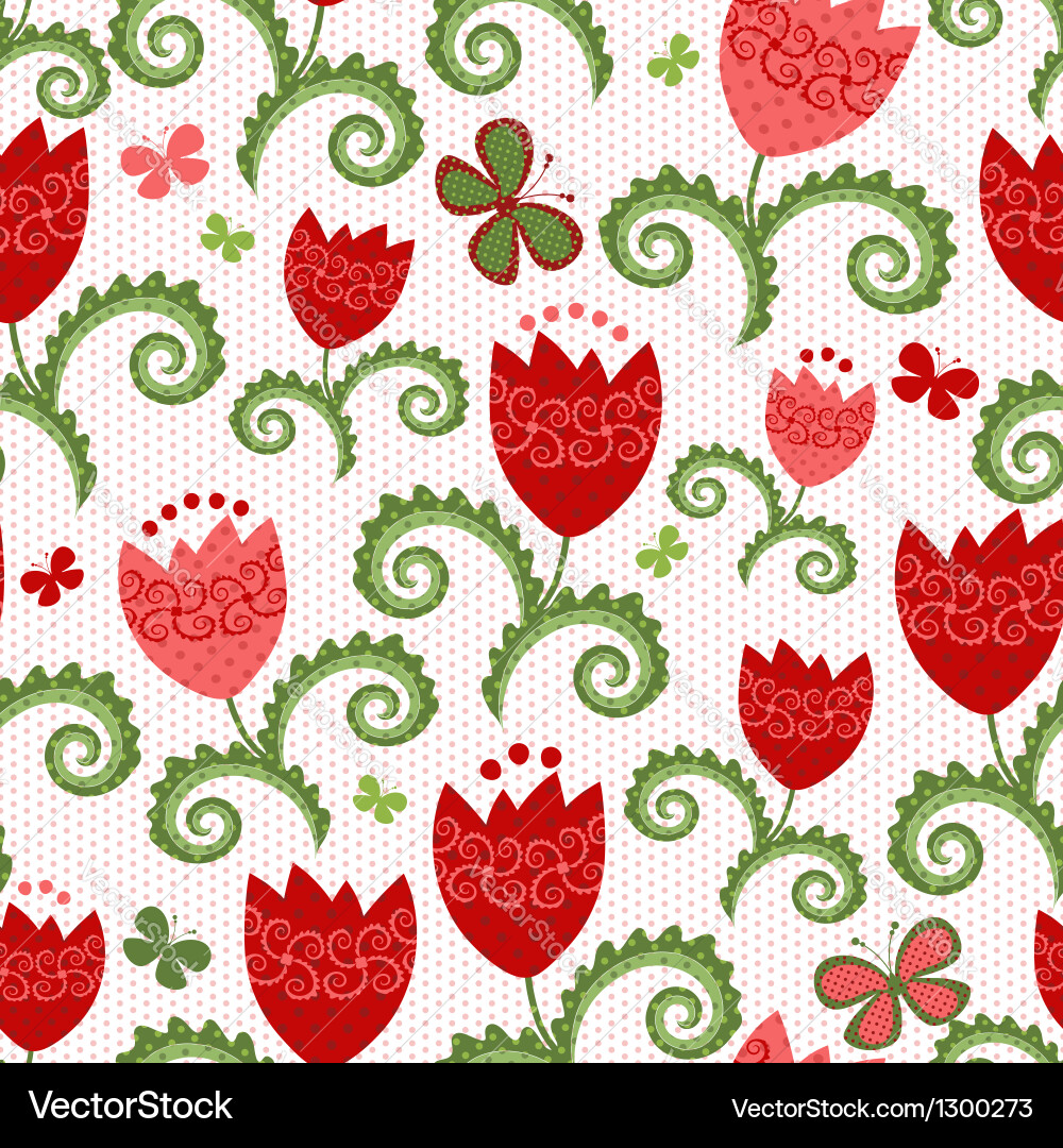 Spring white seamless pattern Vector Image