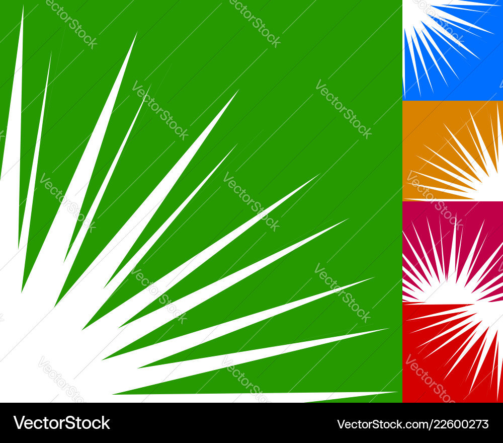 Starburst sunburst background element in 5 color Starburst sunburst background element in 5 color Vector Image