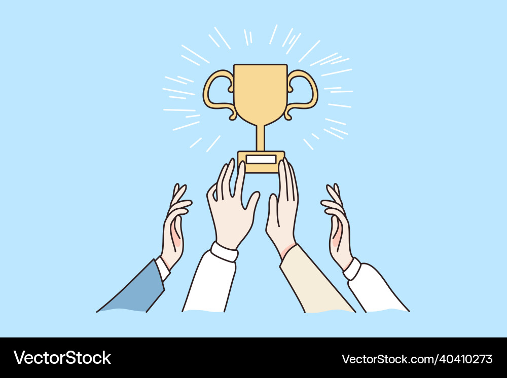 Team Erfolg Trophy Konzept Vektorbild