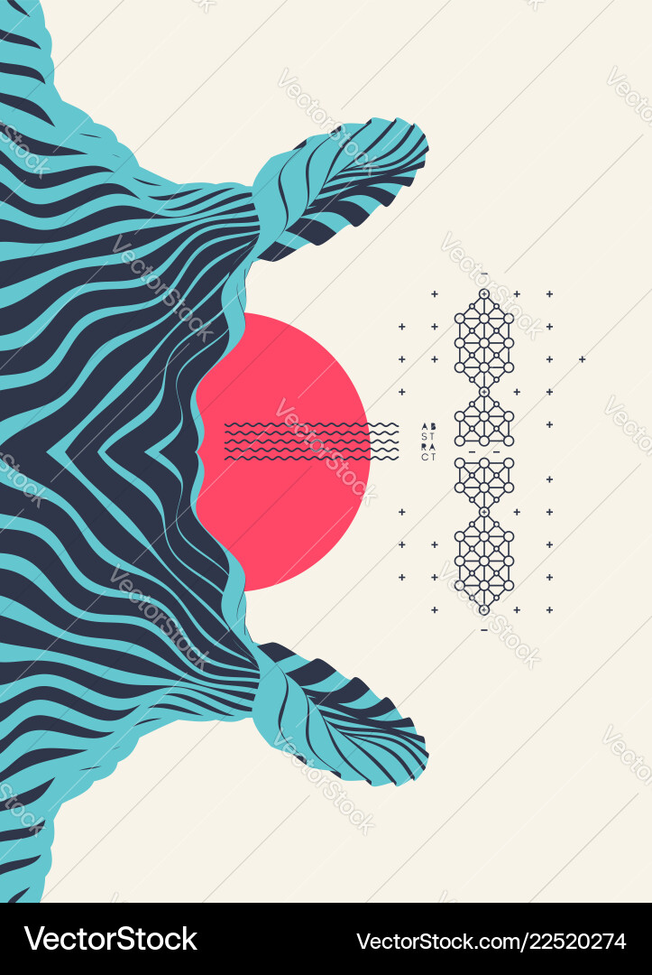 Abstract 3D Optical Pattern Vector Image