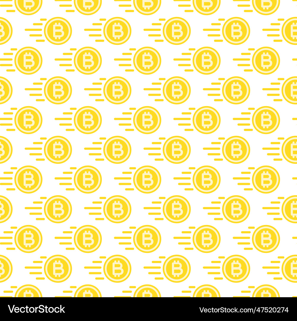 Bit coin seamless pattern consisting of flying Bit coin seamless pattern consisting of flying Vector Image