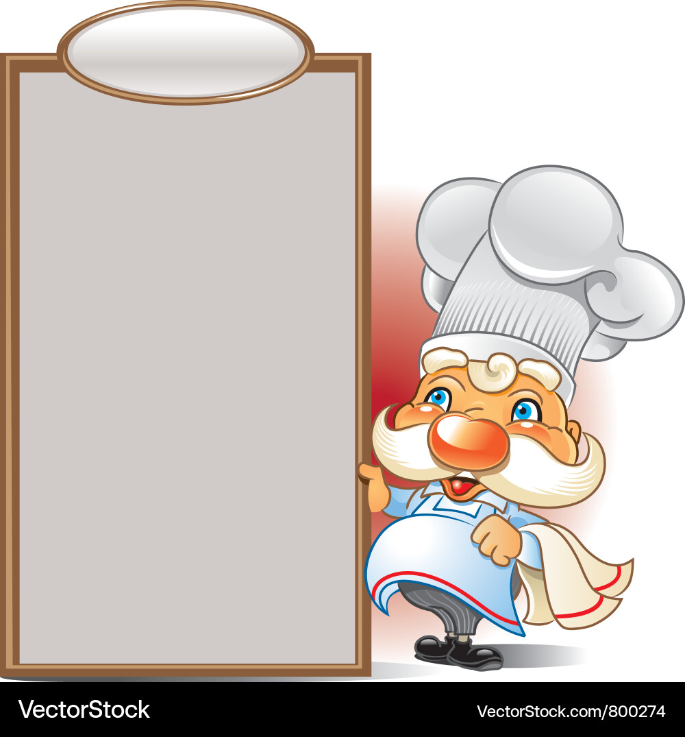 Chef menu Vector Image