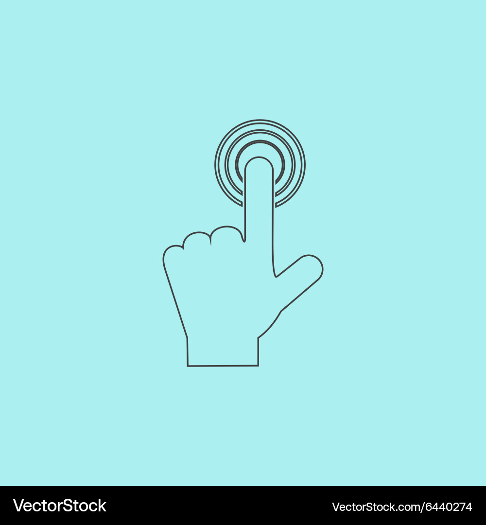 Click hand icon pointer vector image