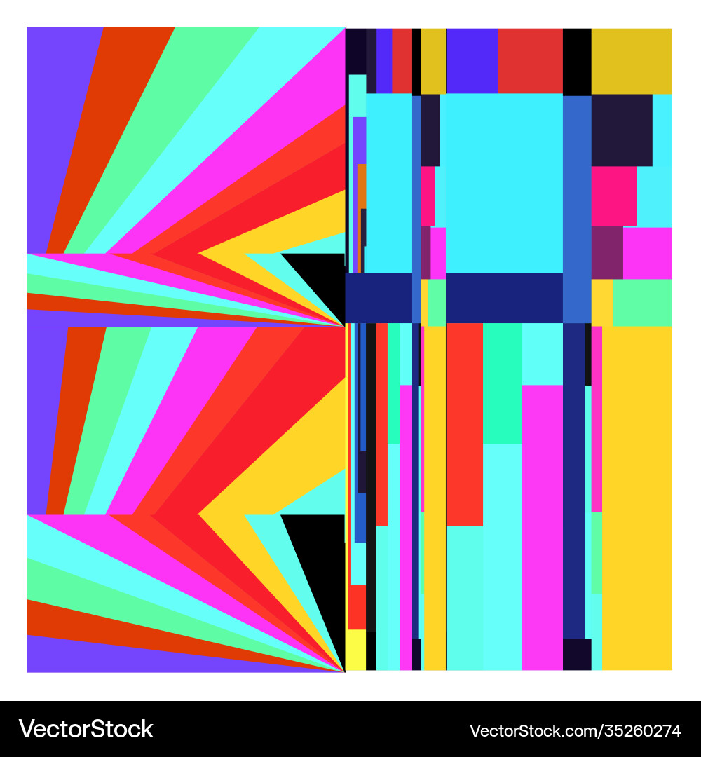 Colorful geometric and curve background pattern Vector Image