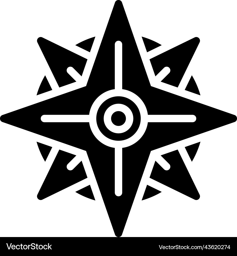 Compass icon location map and navigation vector image