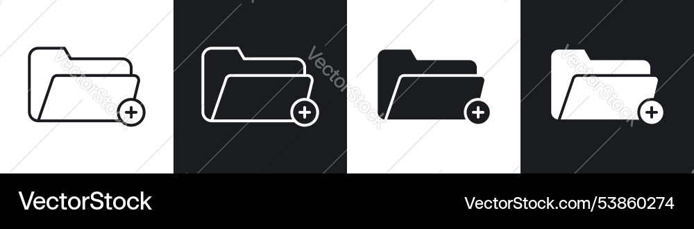 Create folder icon set vector image