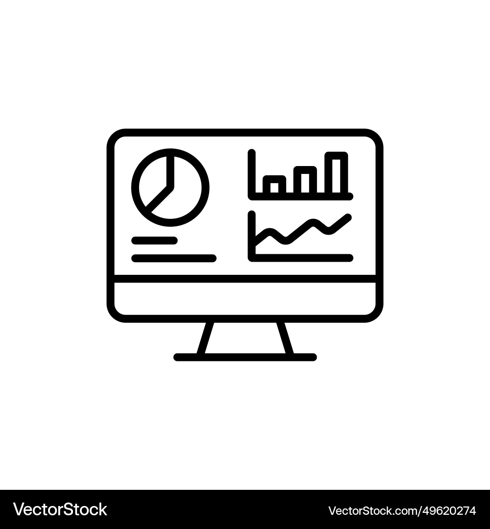Dashboard admin line icon Dashboard admin line icon vector image