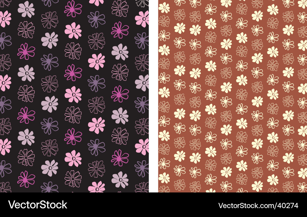 Delicate Floral Repeat Pattern Vector Image