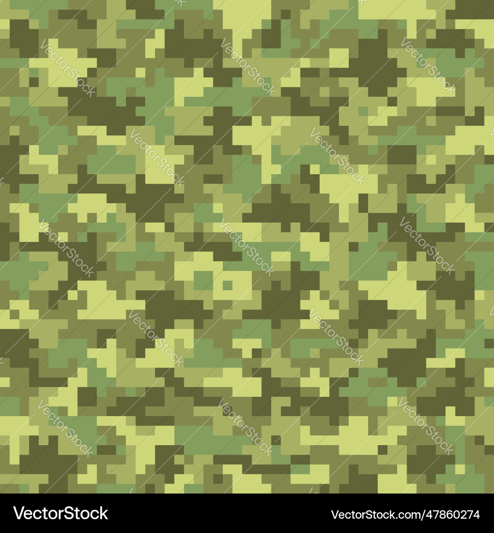 Digital Camo Pixel Pattern vector image