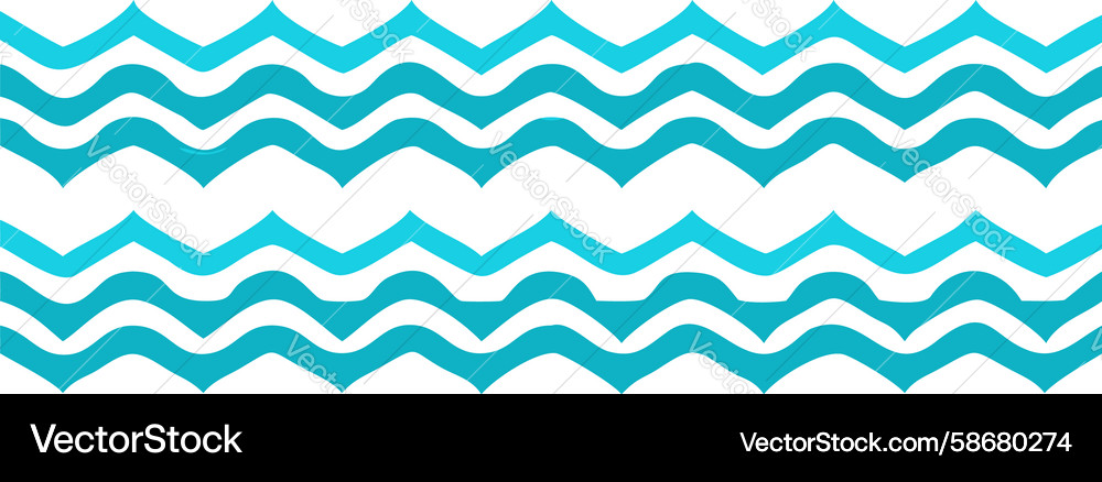 Dynamic zigzag wavy line pattern water current Vector Image