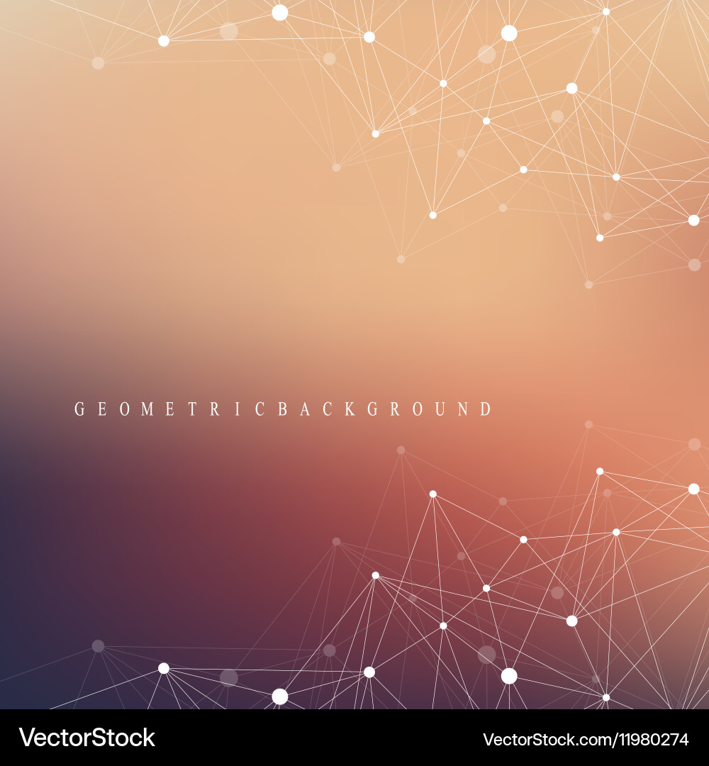 Geometric abstract background with connected line Vector Image