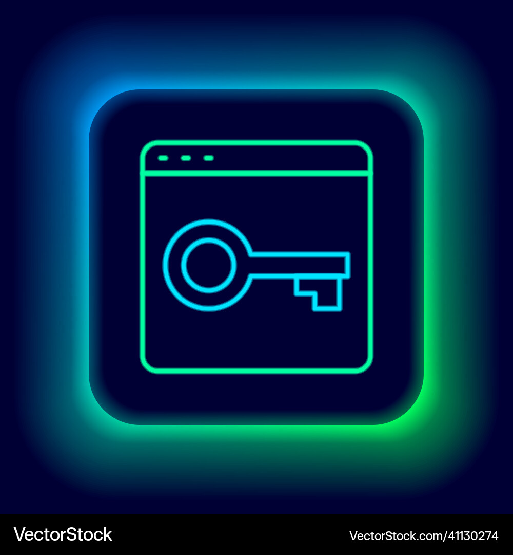 Glowing neon line secure your site with https ssl Glowing neon line secure your site with https ssl Vector Image