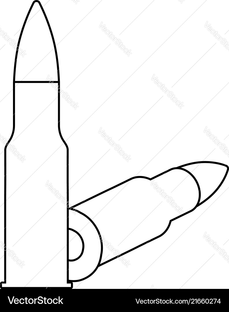 Icon of rifle ammo vector image