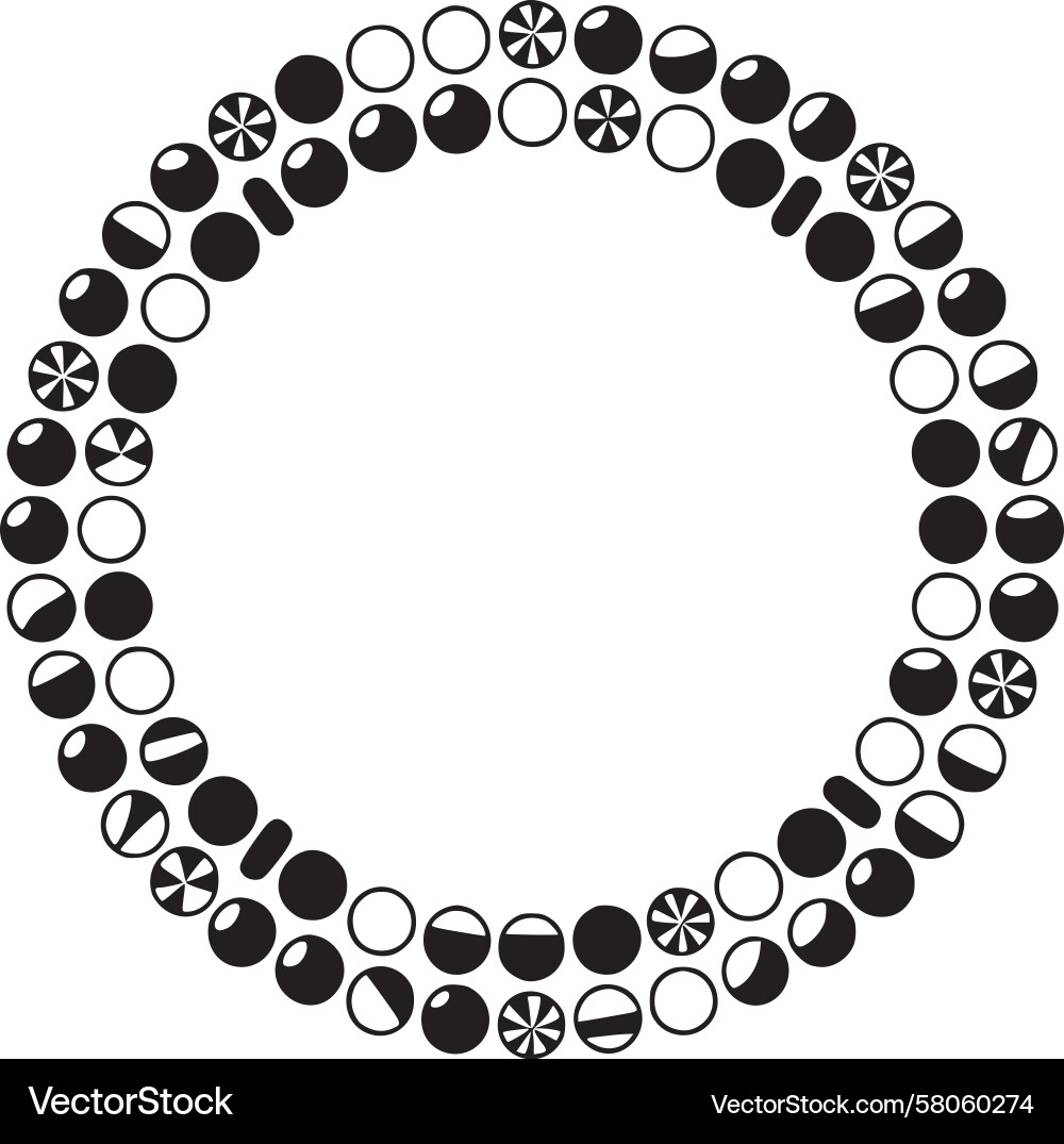 Interlocking Circular Pattern Vector Image
