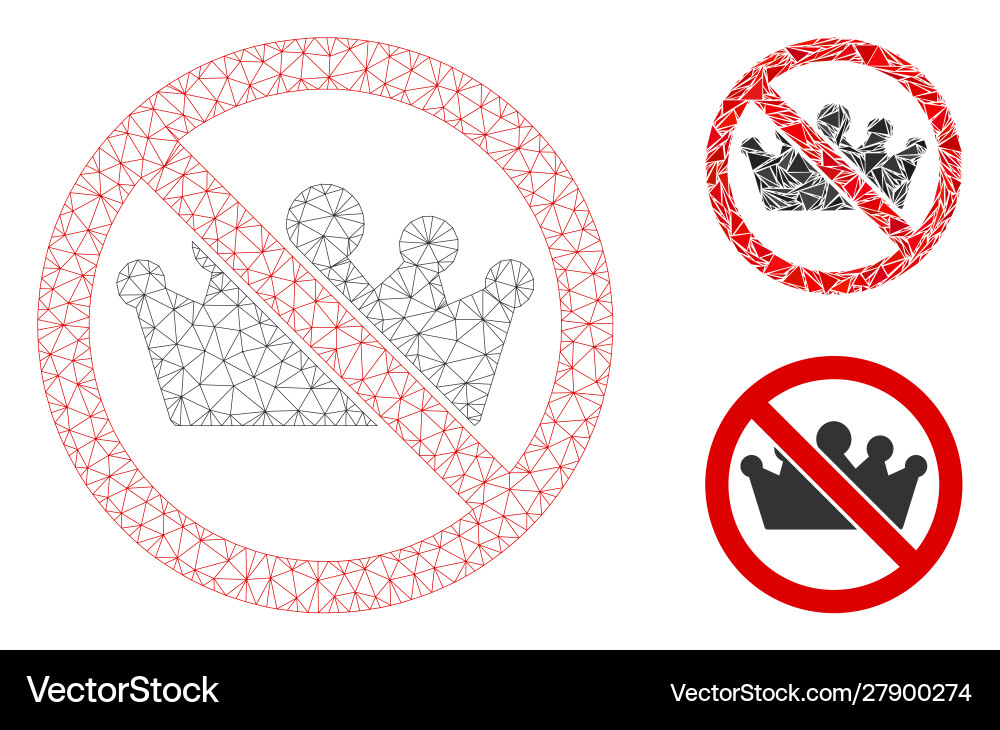 No monarchy mesh 2d model and triangle No monarchy mesh 2d model and triangle Vector Image