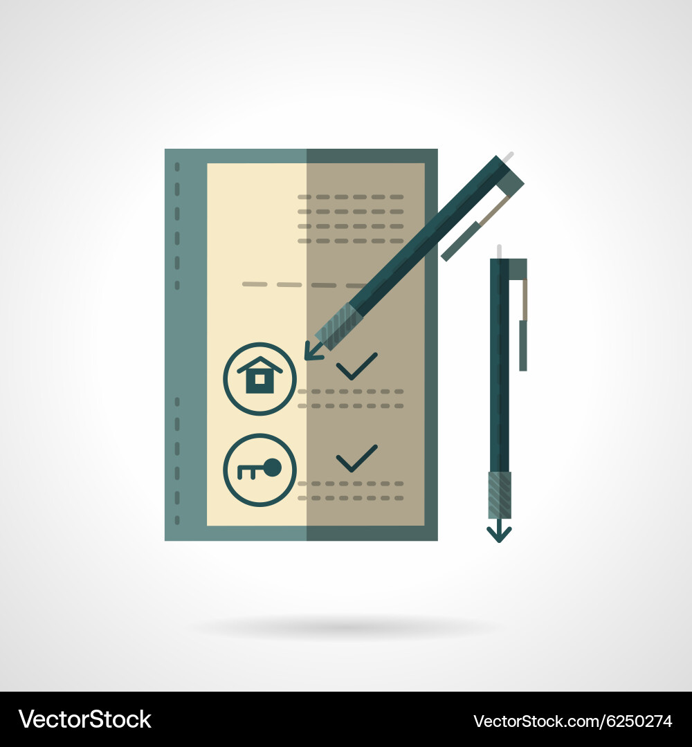 Sale house document flat icon Vector Image