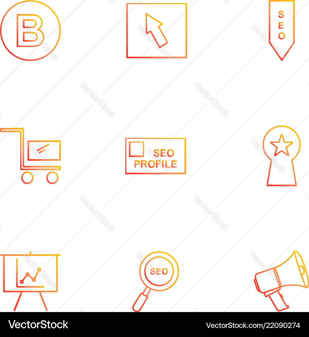 Seo technology internet flags computer eps Vector Image