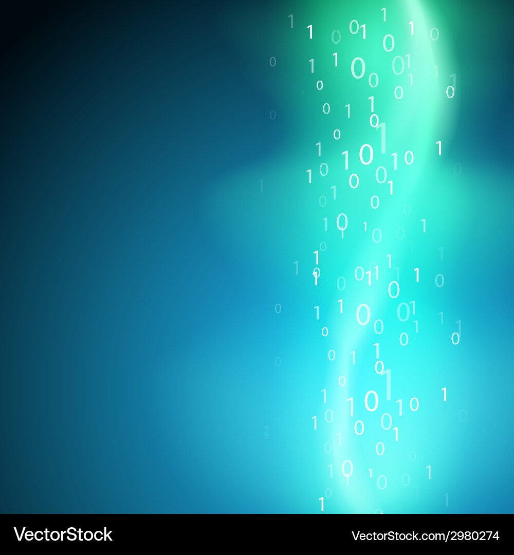 Stream of binary code vector image