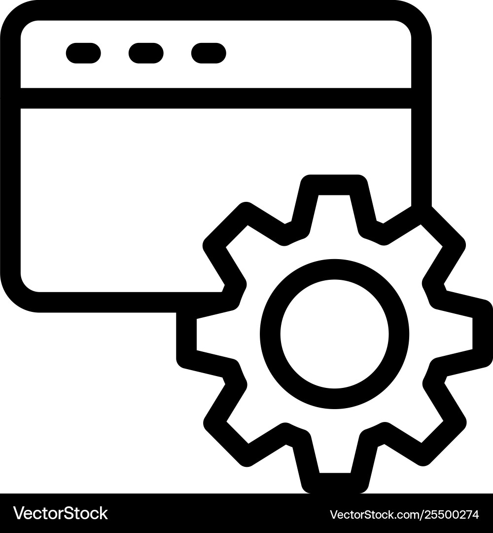 Web setting vector image