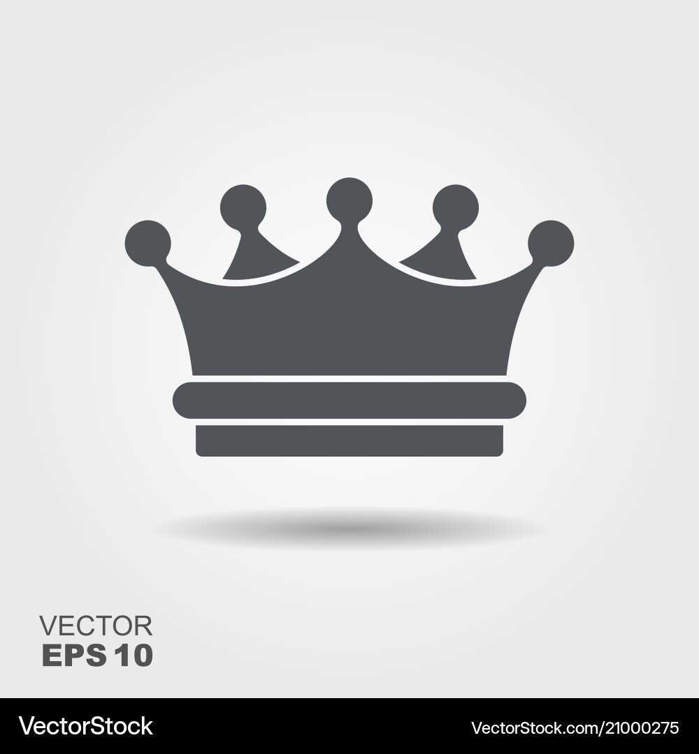 A crown in flat design style A crown in flat design style vector image