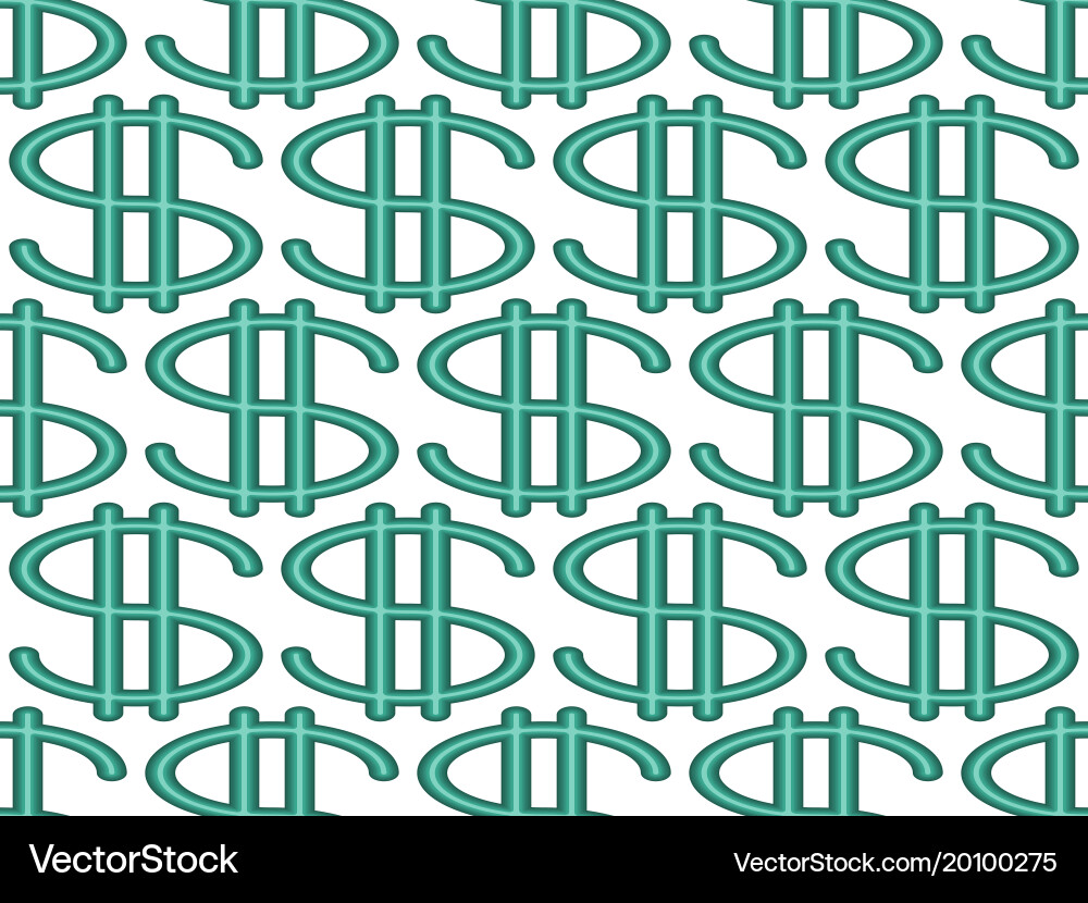 Abstract dollar pattern vector image