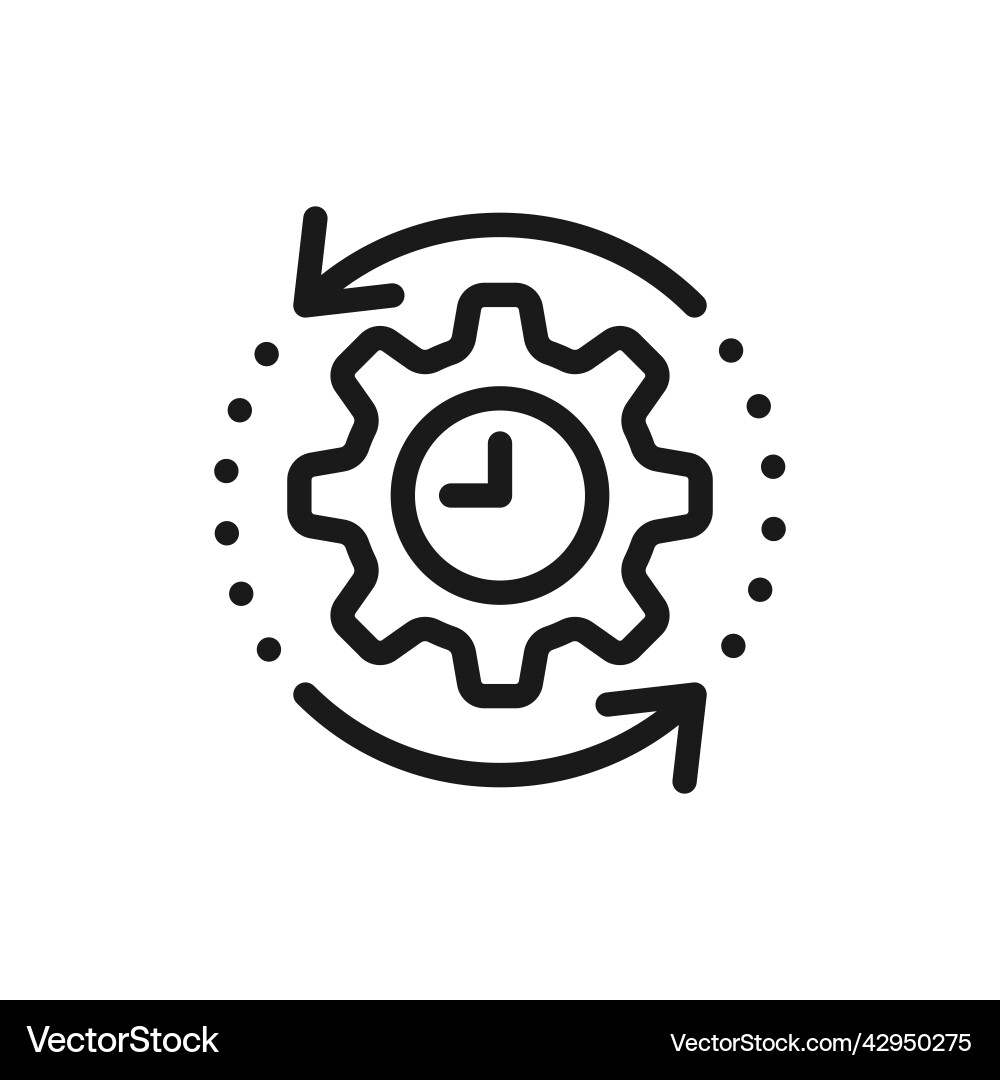 Agile process line icon fast speed quick time Agile process line icon fast speed quick time vector image